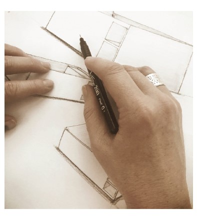 Drawing board - new collections being designed in conjunction with some international superstars