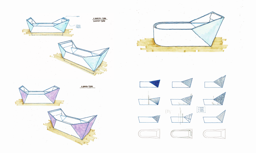 Sampan drawings inspiration design process