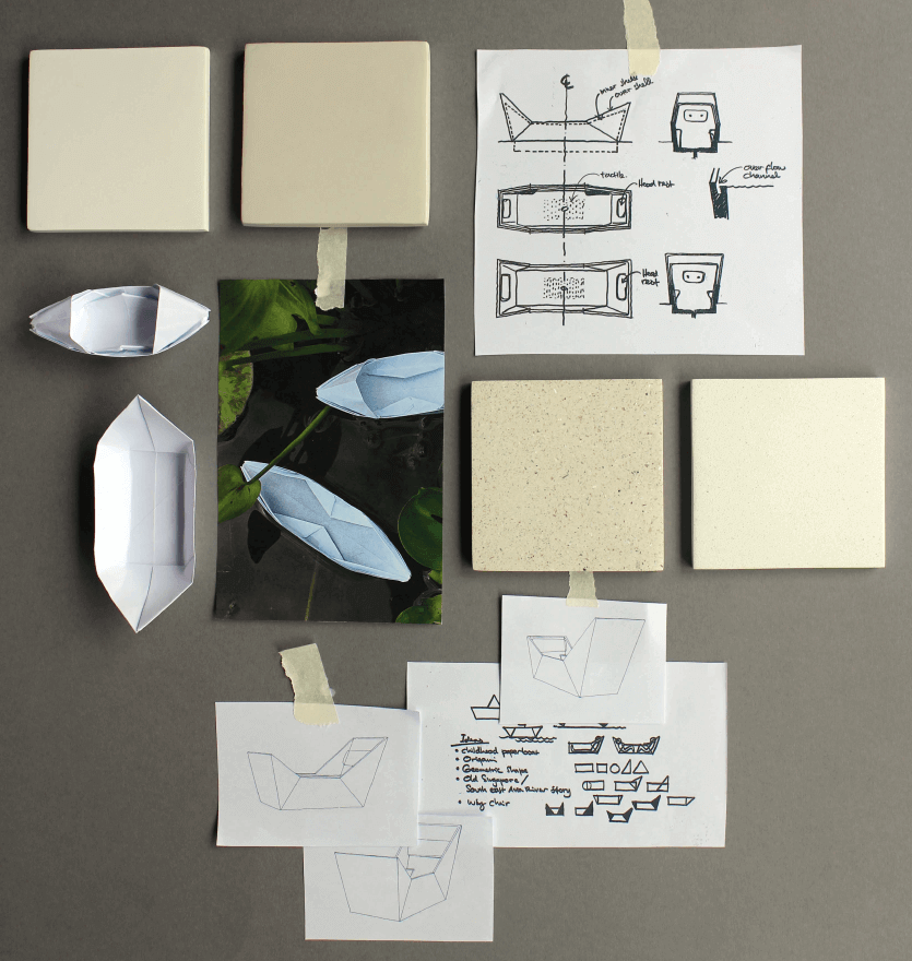 Sampan collection moodboard nature sustainability asian influences